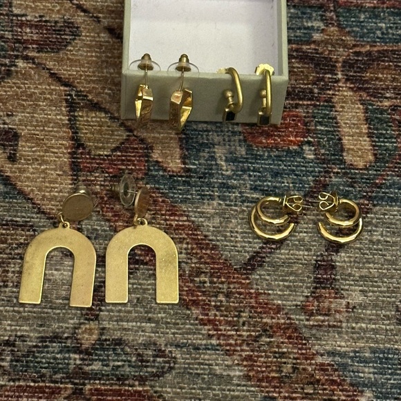 Madewell Jewelry - Gold Tone Earring Bundle — Madewell, Ana Luisa, Etsy
